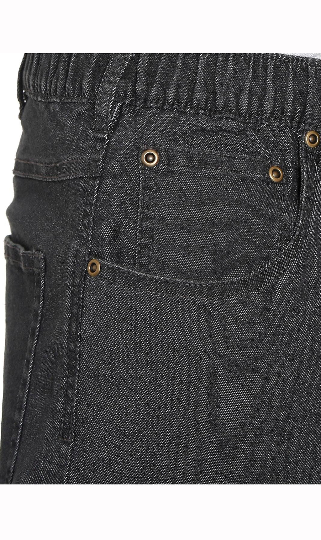 Men's Pull-On Denim & Twill Pants – Elastic Waist, Relaxed Fit
