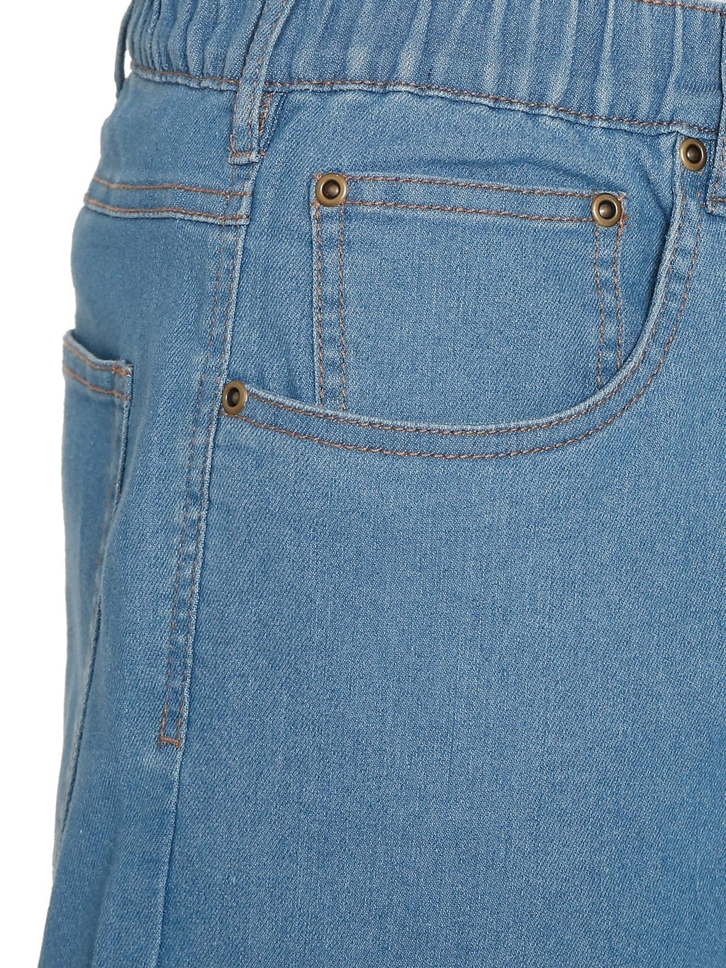 Men's Pull-On Denim & Twill Pants – Elastic Waist, Relaxed Fit