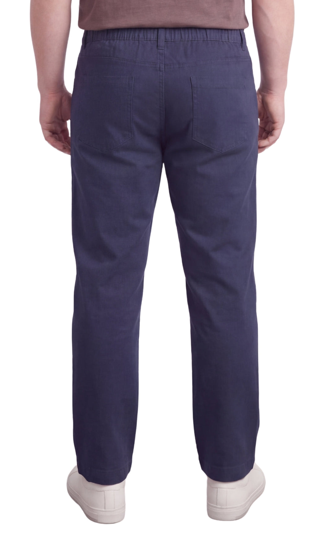 Men's Pull-On Denim & Twill Pants – Elastic Waist, Relaxed Fit