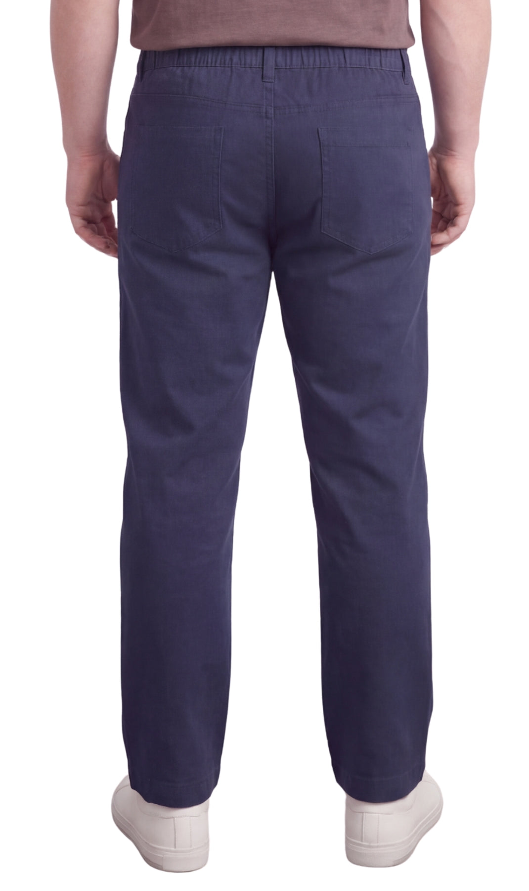 Men's Pull-On Denim & Twill Pants – Elastic Waist, Relaxed Fit