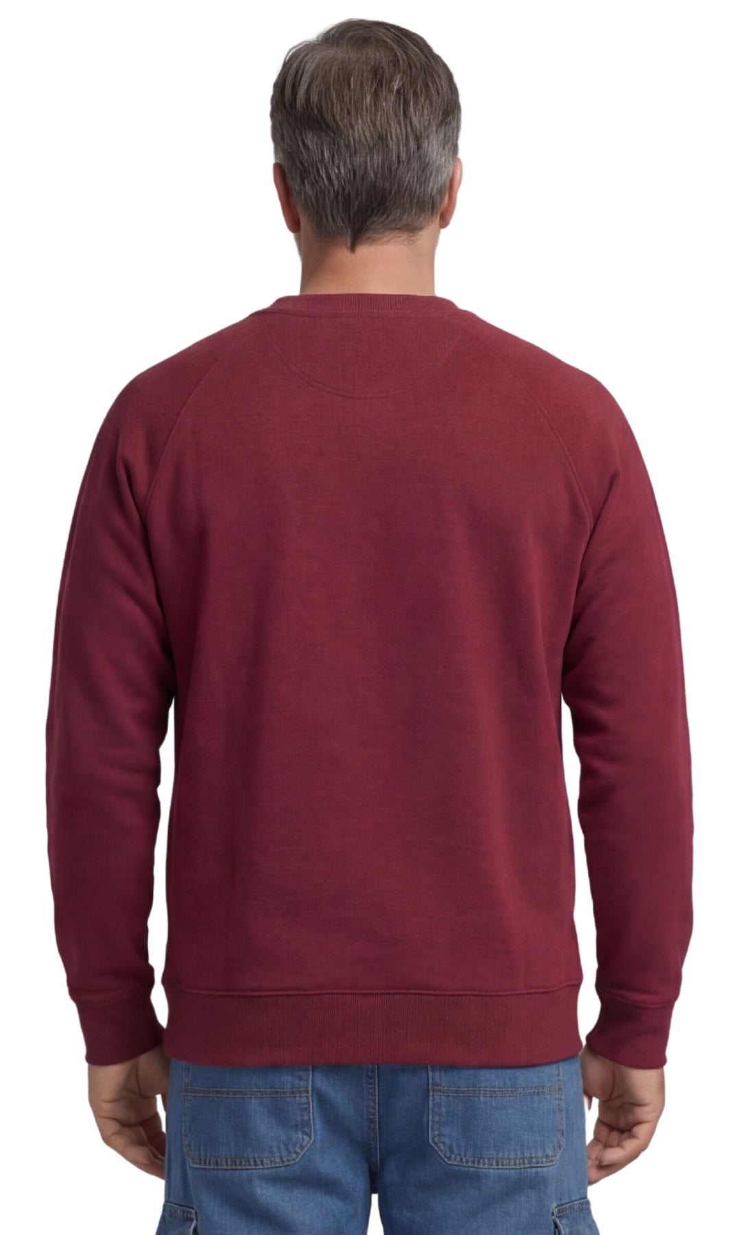 Men's Fleece Pullover Sweatshirt – 3-Pocket Raglan Design