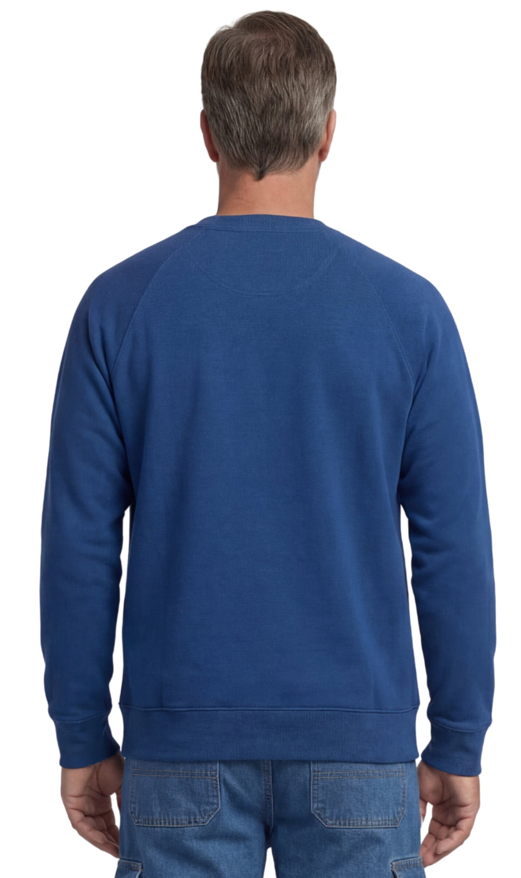 Men's Fleece Pullover Sweatshirt – 3-Pocket Raglan Design