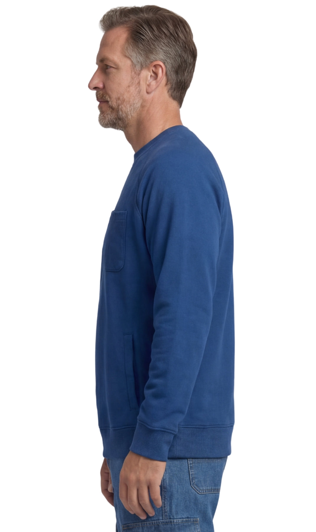 Men's Fleece Pullover Sweatshirt – 3-Pocket Raglan Design