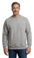 Men's Fleece Pullover Sweatshirt – 3-Pocket Raglan Design