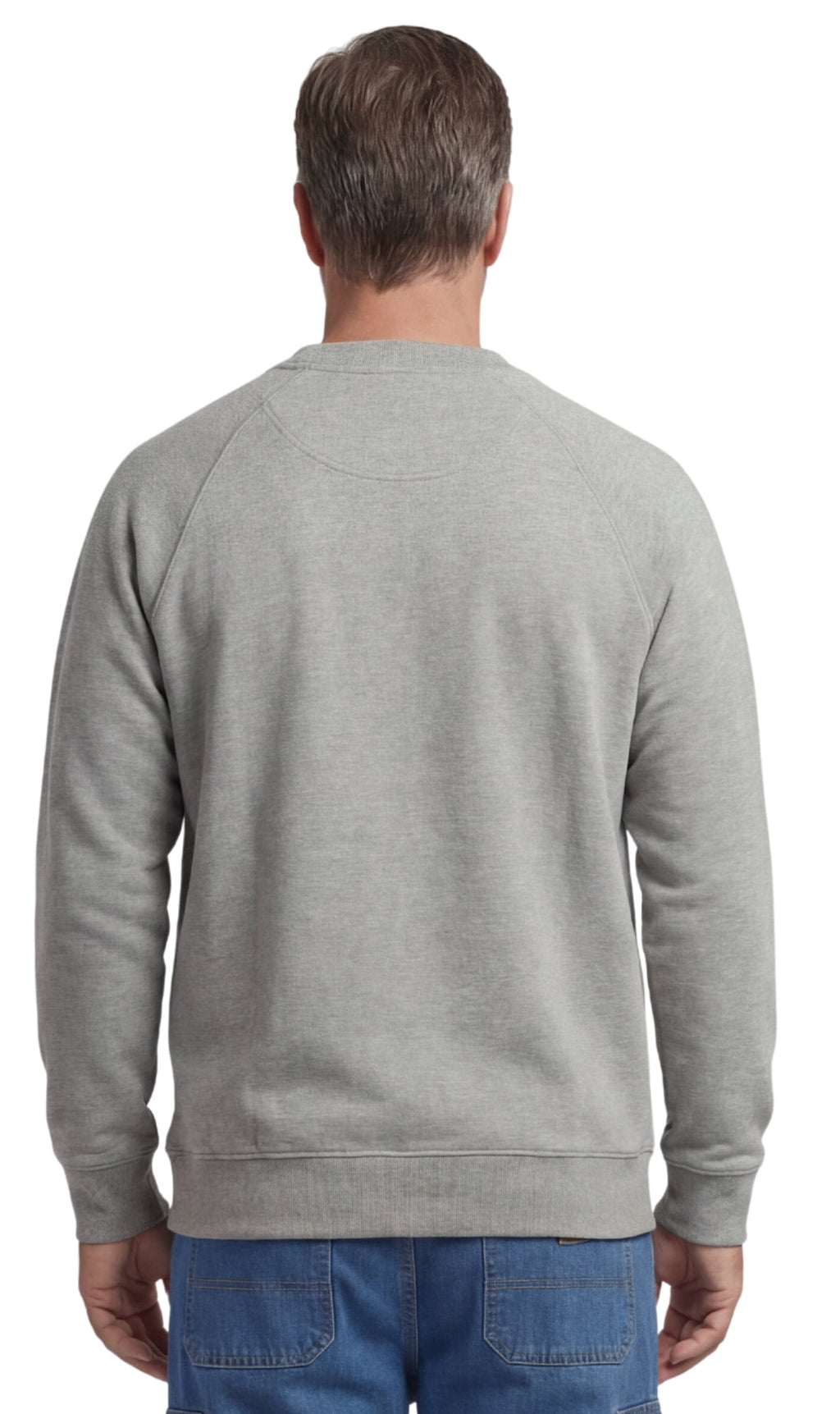 Men's Fleece Pullover Sweatshirt – 3-Pocket Raglan Design