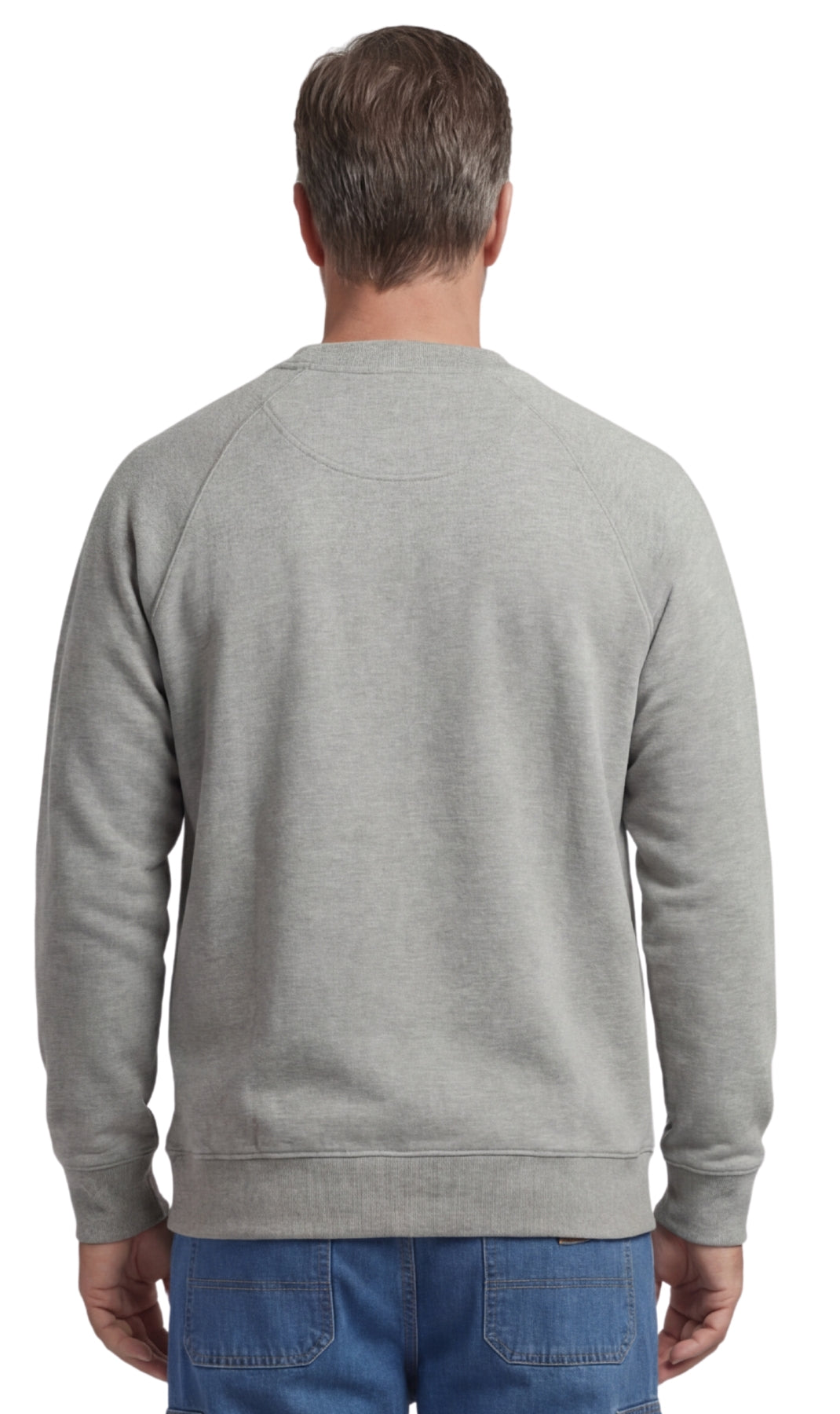Men's Fleece Pullover Sweatshirt – 3-Pocket Raglan Design