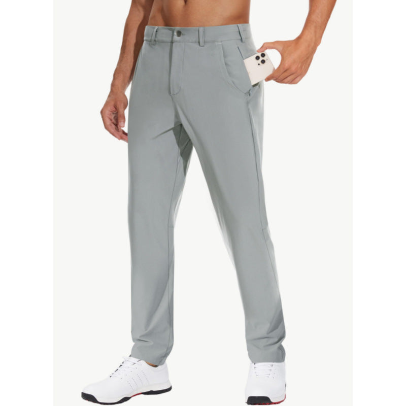 Men's Elastic Quick-Dry Golf Pants – Lightweight Business Casual Trousers
