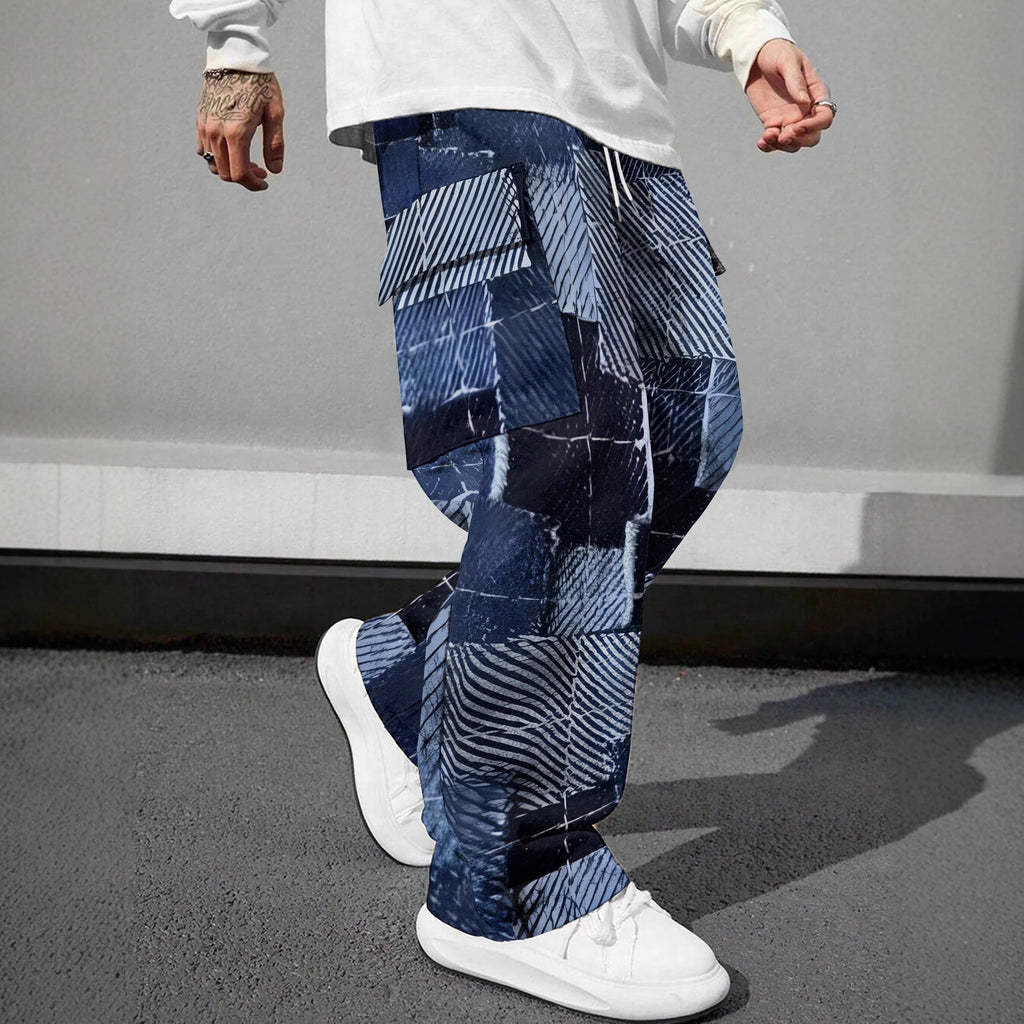 Pink Camo Cargo Pants – Loose-Fit Printed Casual Trousers