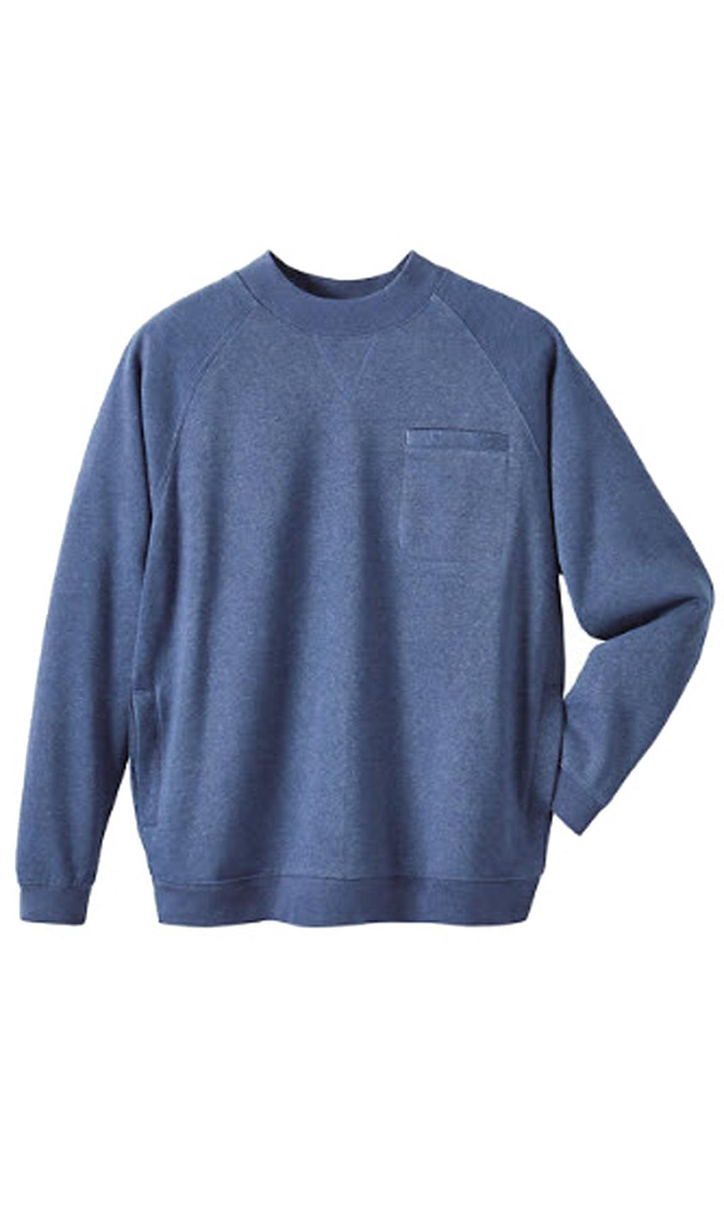 Men's Fleece Pullover Sweatshirt – 3-Pocket Raglan Design