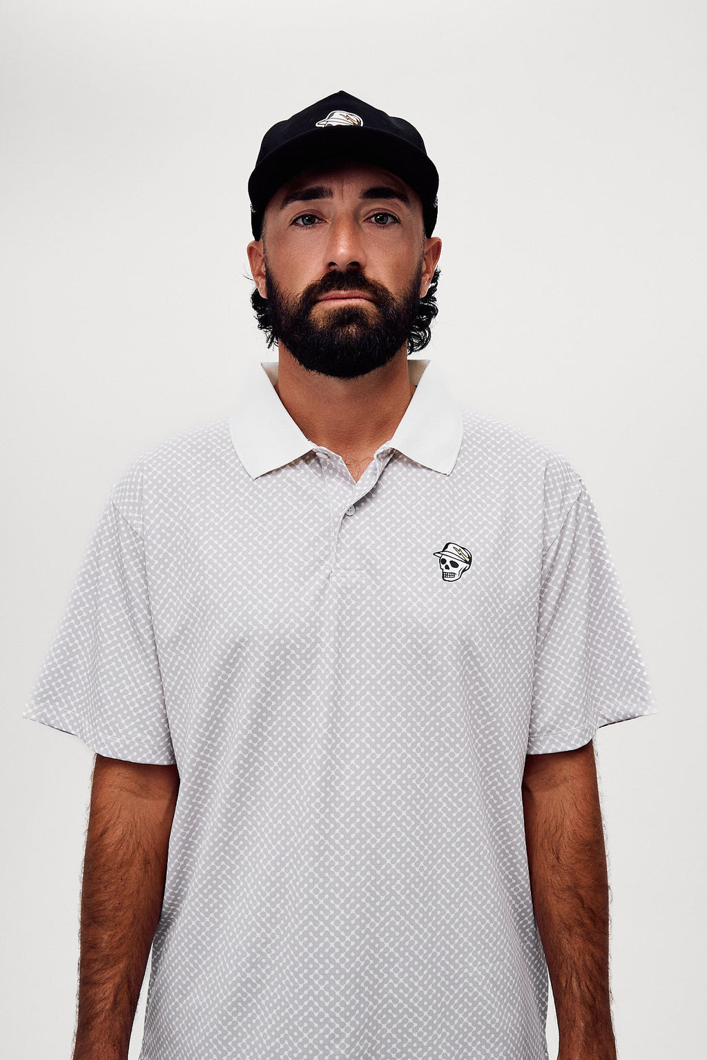 Labyrinth Polo - Grey / White