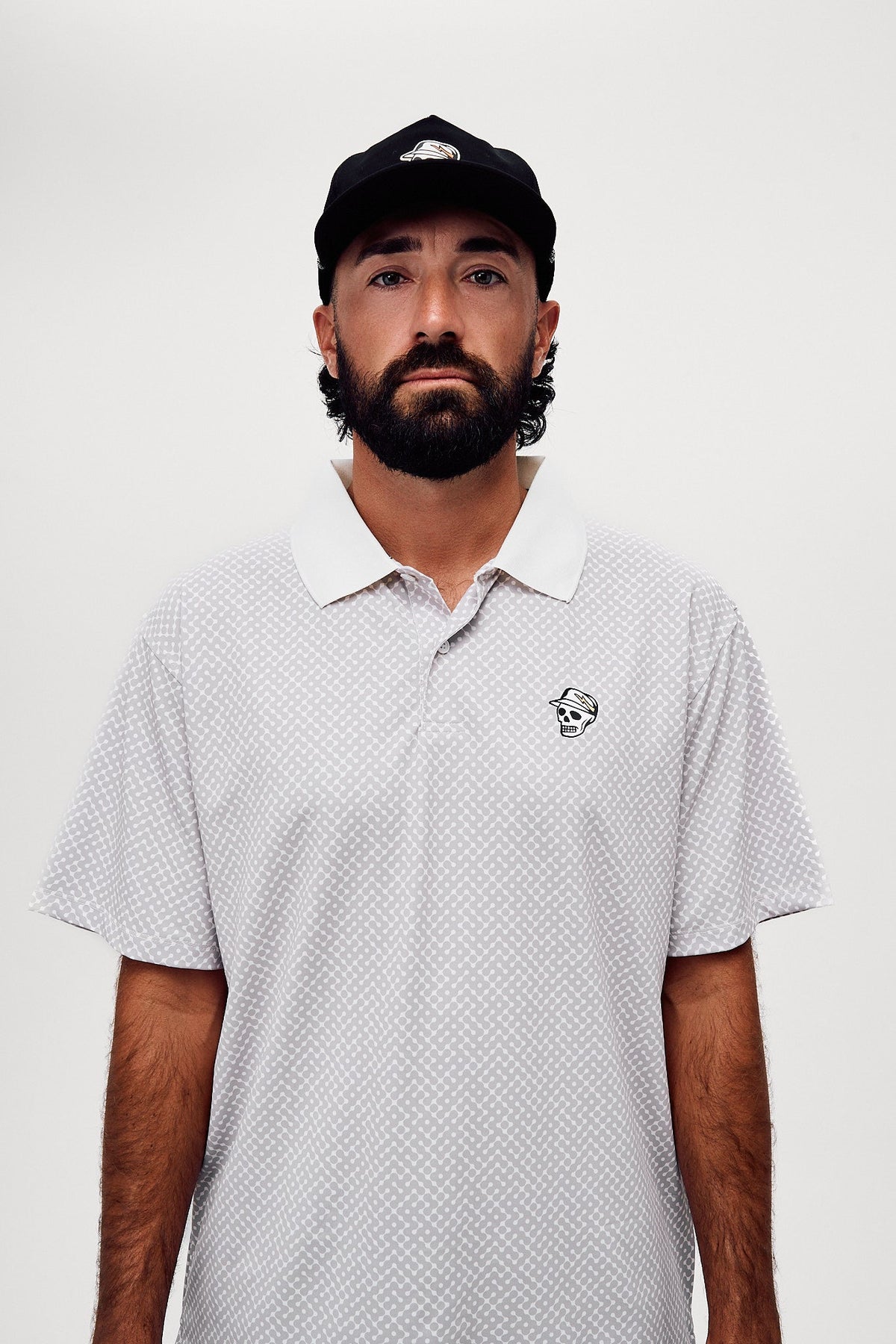 Labyrinth Polo - Grey / White