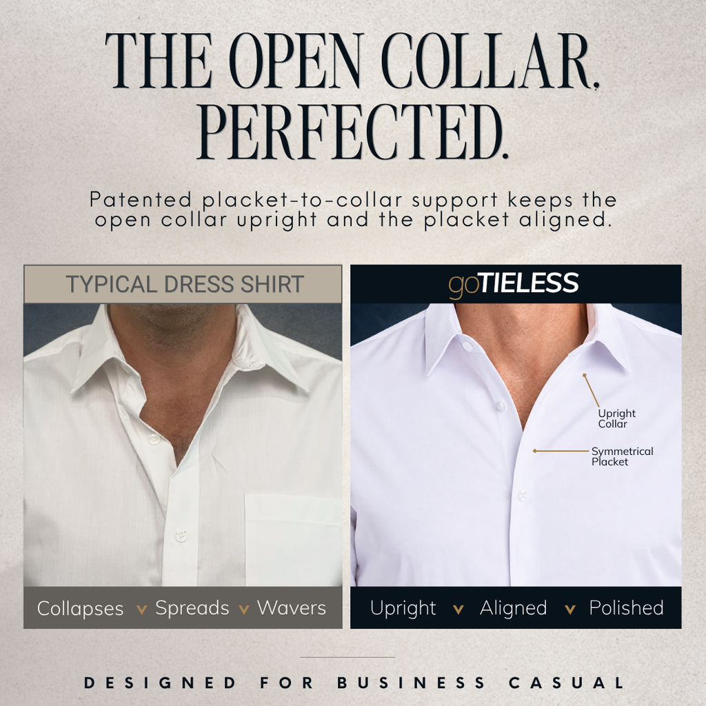goTIELESS Ultimate Dress Shirt – Black | Business Casual Perfected