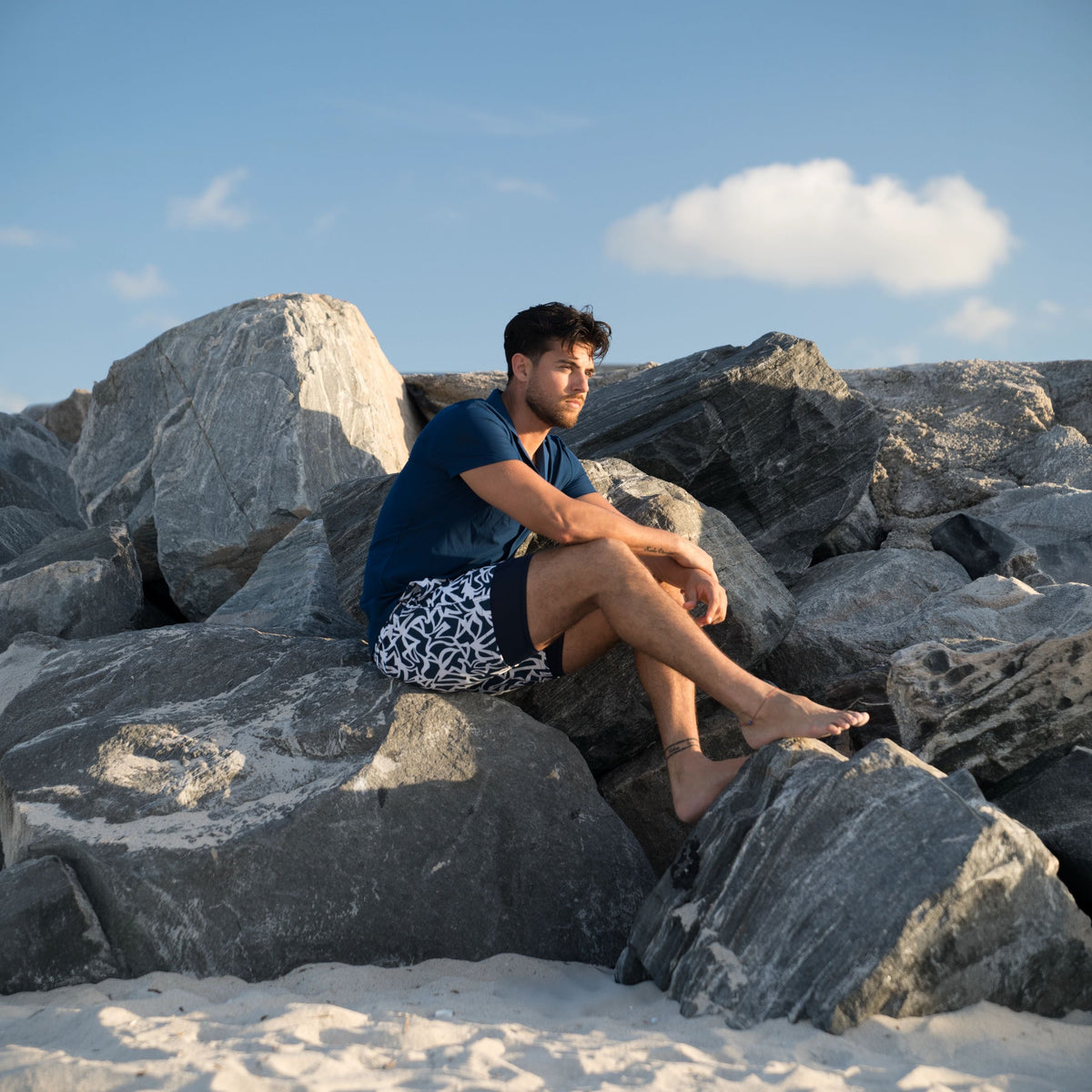 Blue Sapphire Men's Resort Shirt – Modern Fit