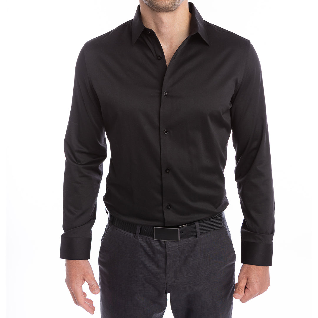 goTIELESS Ultimate Dress Shirt – Black | Business Casual Perfected