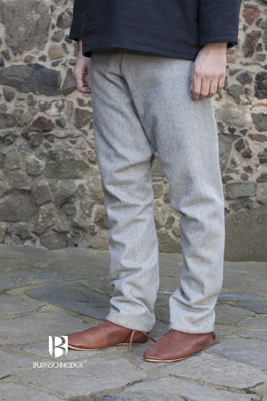 Wool Thorsberg Pants – Authentic Viking & Germanic Fenris Grey