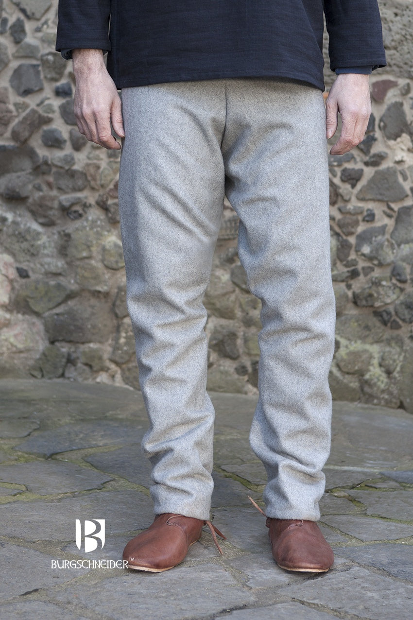 Wool Thorsberg Pants – Authentic Viking & Germanic Fenris Grey